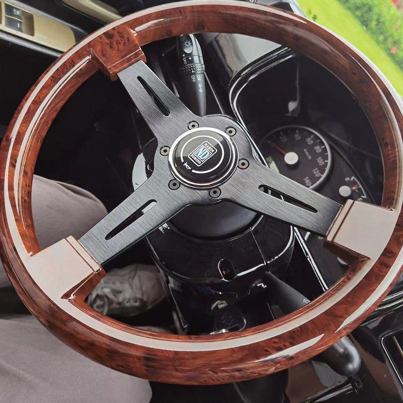 14" Retro Ferskentrefinish Ratt, Universell Passform for Beidouxing, Jetta & Yishen, Racing Titandesign