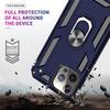 Protective Case - Shockproof - for iPhone 13 Pro - Midnight Blue - Magnetic Stand - 2 Tempered Glass Films
