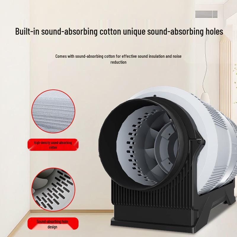 Ventilator de canal Rice Wind Ultra-Silențios: Ventilator de evacuare pentru bucătărie și baie pentru eliminarea fumului și a mirosurilor