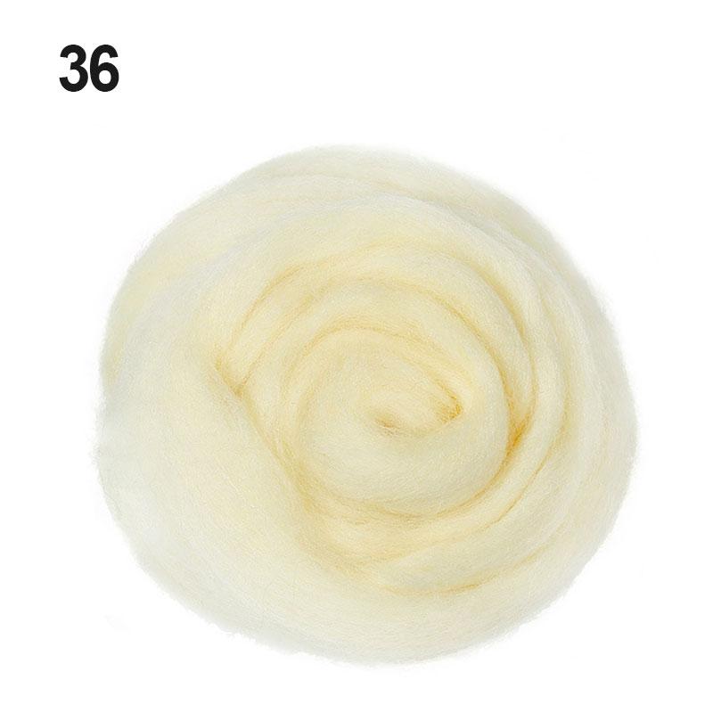 38 Colors Felt Craft Felting Wool Fiber Felt Fabric Felting Pack DIY Handmade Toys 5g/10g/20g/50g