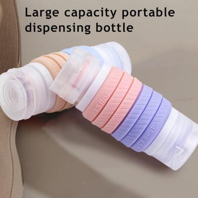 Double-Head Silicone Travel Bottle Leak Proof Reusable Lotion Conditioner Shampoo Storage Bottle Portable Foldable Refillable Empty Toiletries