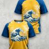 Męska moda T-shirt męski z nadrukiem 3D, okrągły dekolt, krótki rękaw, modny street wear