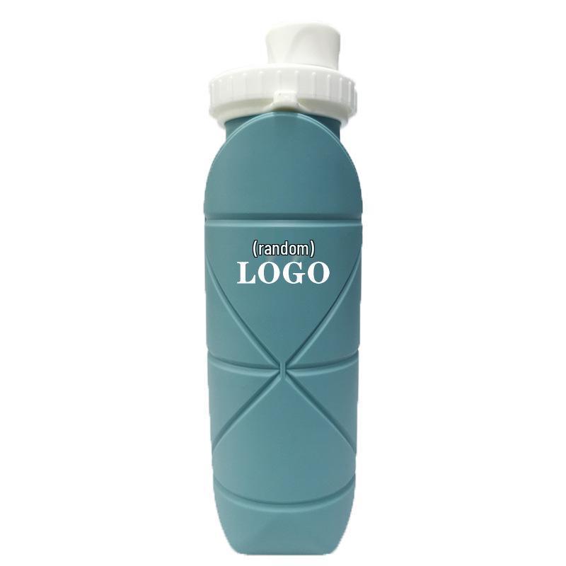 Durable Portable Folding Silicone Water Bottle for Outdoor Sports & Cycling 600ml