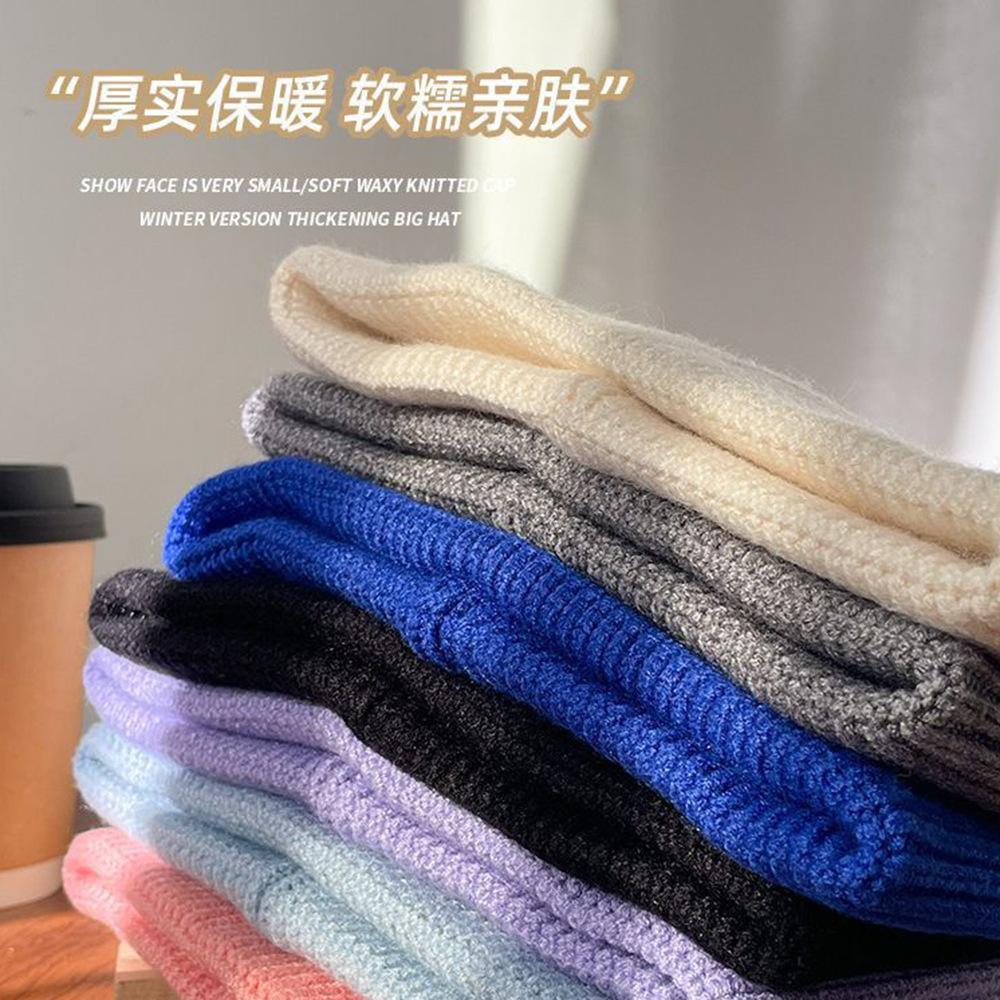 Knitted Hat, Can Add Logo Autumn and Winter Cashmere Warm and Cold Hat Men's and Women's Pullover Wool Hat Embroidery Cold Hat
