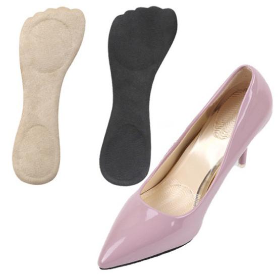 2 Paar High-Heels-Einlegesohlen, selbstklebend, schmerzlindernd, verhindern das Verrutschen der Füße, 3/4-Einsatzkissen für High Heels