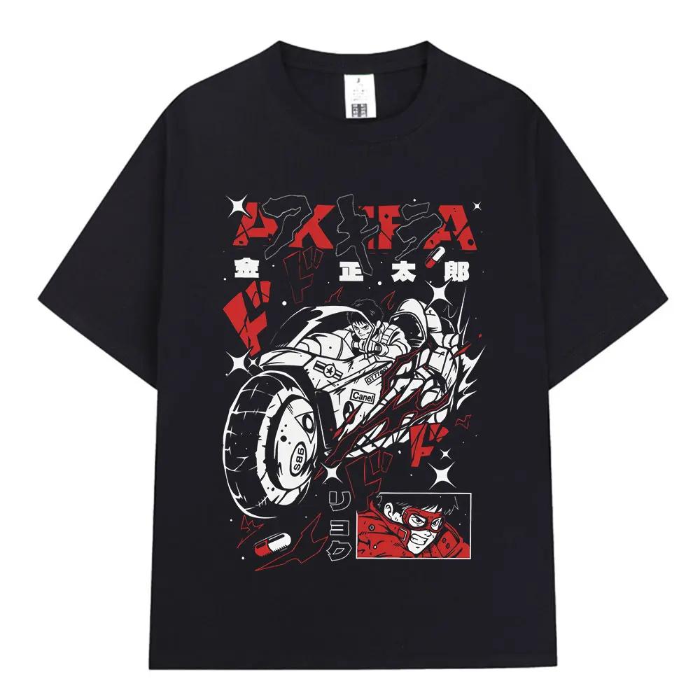 Anime Akira T-Shirts 90er Japanisch Unisexga Film Shotaro Kaneda T-Shirt Unisexs Damenbekleidung Mode Baumwolle Freizeit-T-Shirts