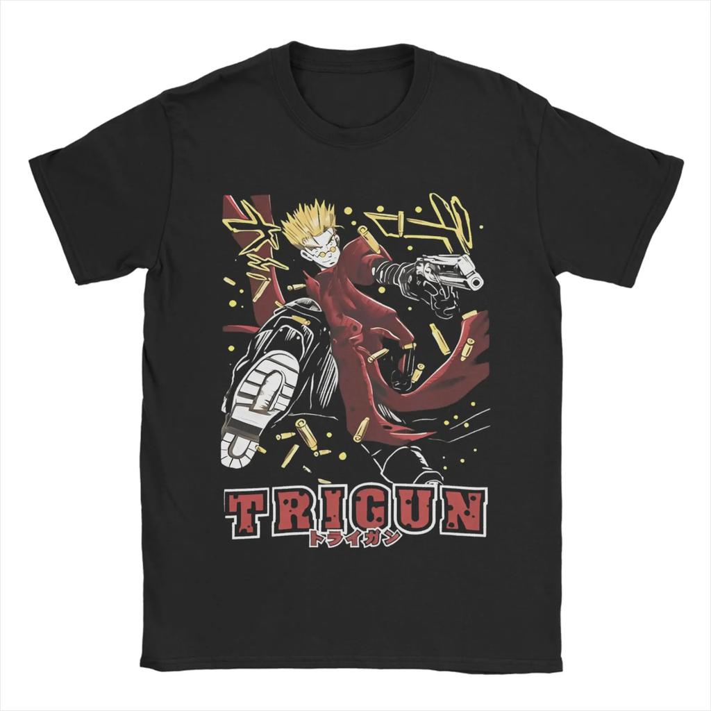 TRIGUN STAMPEDE Trigun Nicholas D Stampede Graphic Print TShirts Men Women Fashion Crewneck Cotton Tees Harajuku Oversized Tops
