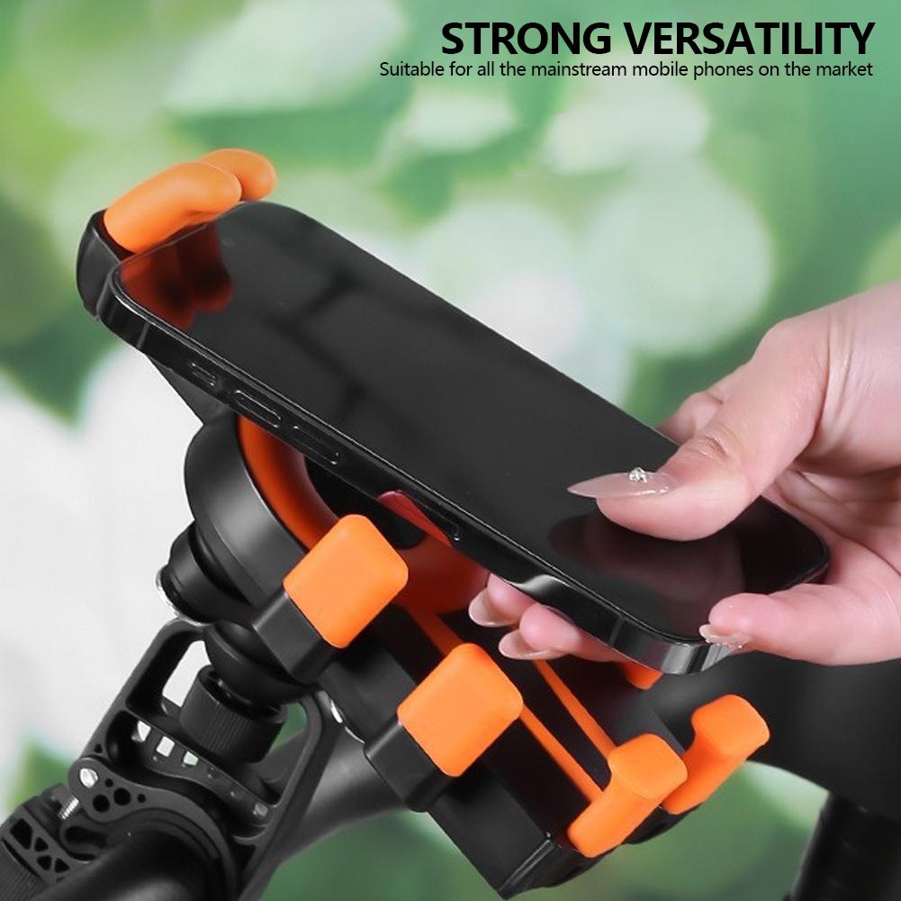 Universal Anti-Shock Motorcycle Phone Mount Vibration Dampening Handlebar Holder for Bicycle GPS Navigation Grip Adjustable