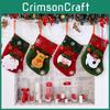 Vintage Christmas Decorative Socks Featuring Adorable Santa Snowman Reindeer Bear Designs