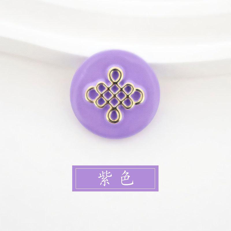 Painted Plastic Buttons Colored Black Hand-Sewn Buttons Woolen Coat Trench Coat Buttons Chinese Knots High-End Buttons Daquan