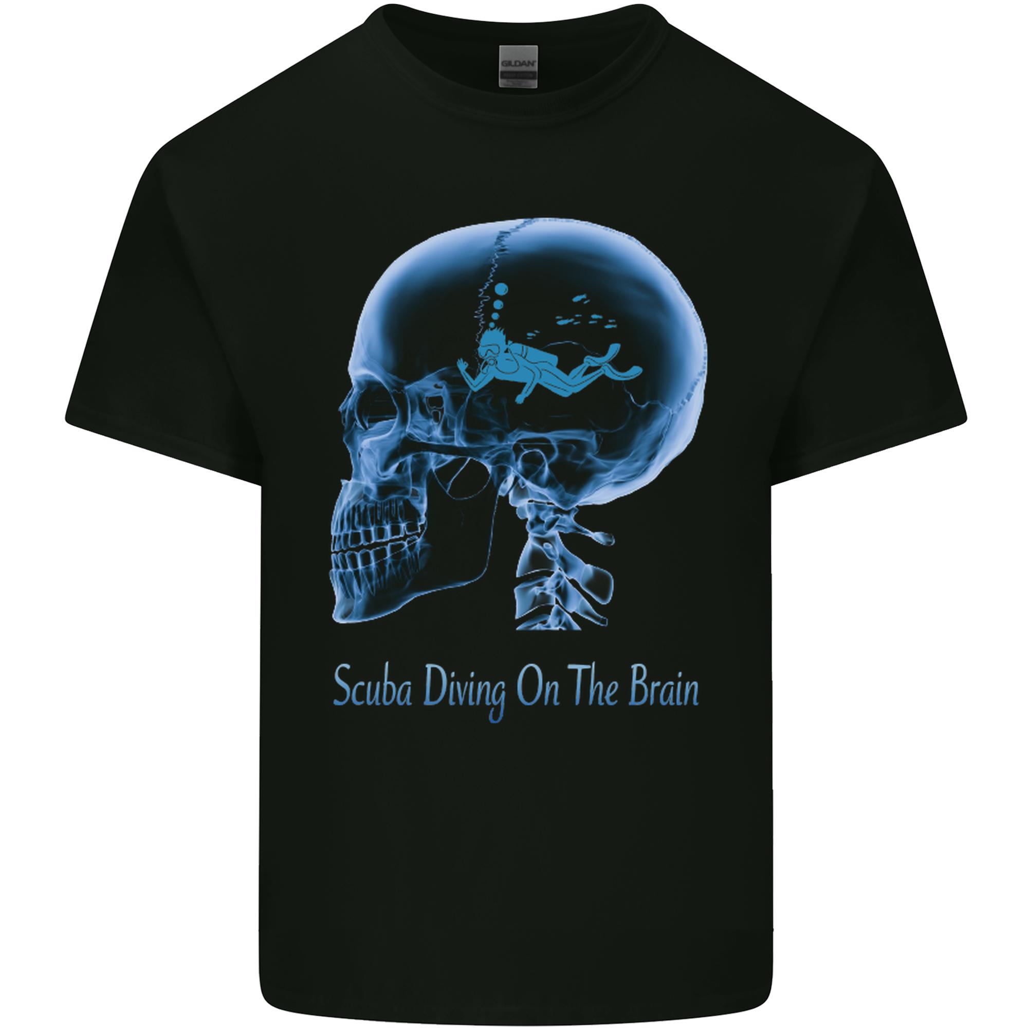 Scuba Diving on the Brain Diver Dive Unisexs Light Cotton TShirt S