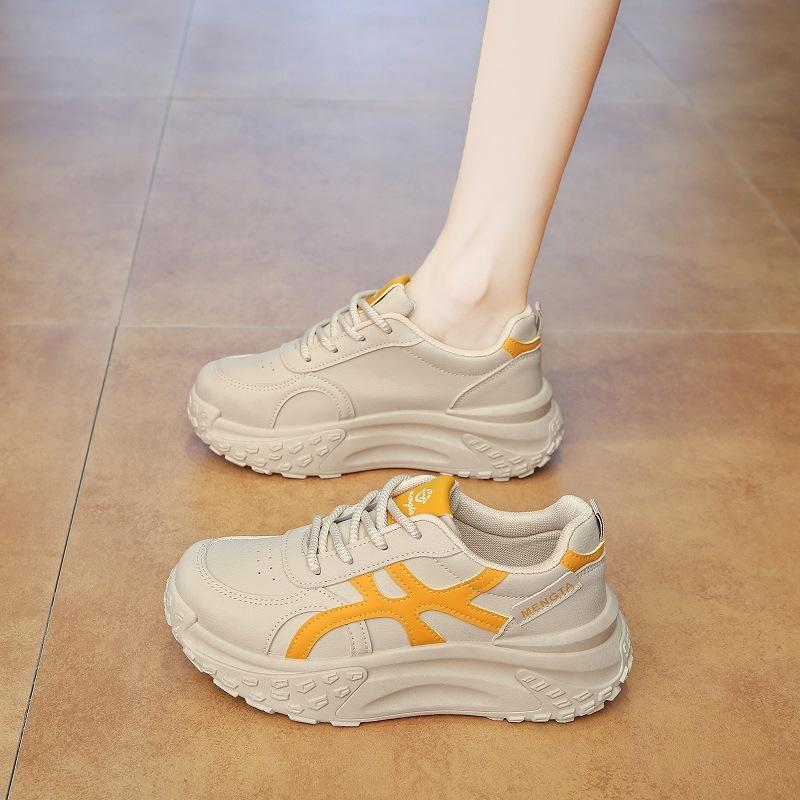 Ins Korean Version of the New Dad Shoes for Women 2025 Autumn Small Man Thick Sole Height Increase Student Running Sports Casual Shoes