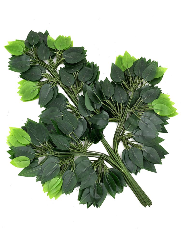 Artificial Red Maple, Ginkgo, Birch, Banyan, Elm Leaves for Landscaping