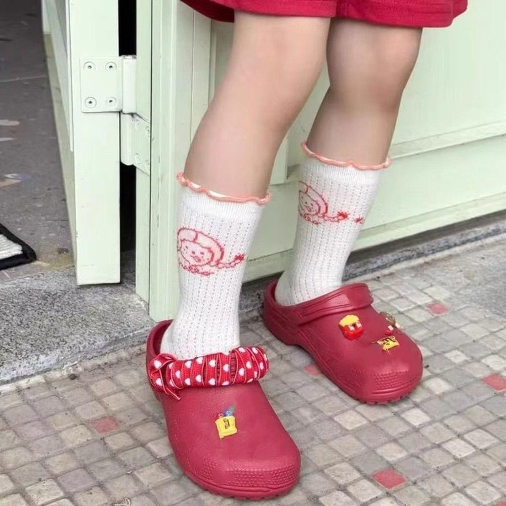 3 Pairs Kids Girls Baby Socks Soft Comfortable Polka Dots Socks Children Mesh Socks  Spring Summer