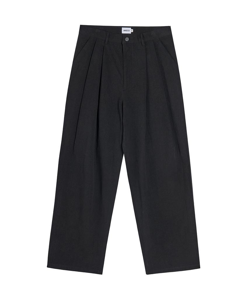 Akesi Harrison Wide Chino Pants_Washed Black