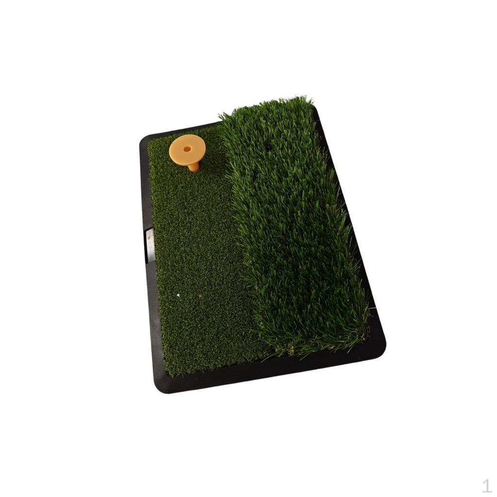 Golf Hitting Mat AntiSlip Rubber Base Swing Training Construction Artificial Grass Practice