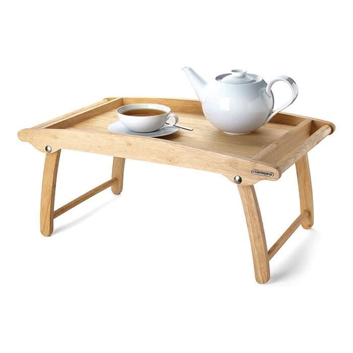 Plateau de service - Continenta - Bois d'Hévéa - Rectangulaire - Marron - Non compatible lave-vaisselle