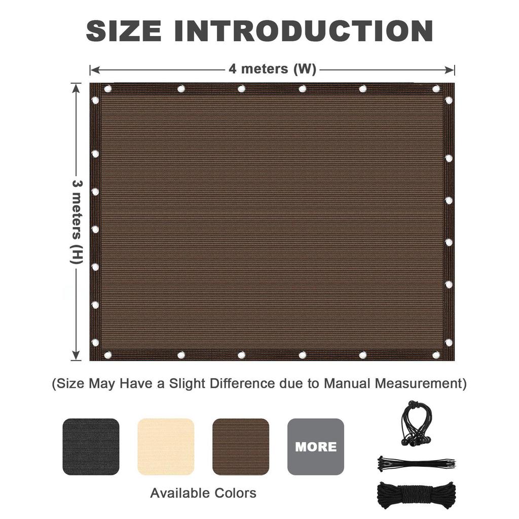 90% Shade Cloth, Durable Mesh Tarp Garden Shade Outdoor Sun Shade Net for Plant Pergola Patio