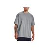 Under Armour Logo Printed Crew Neck Short Sleeve T-Shirt Men Tops Gray 1384037-035