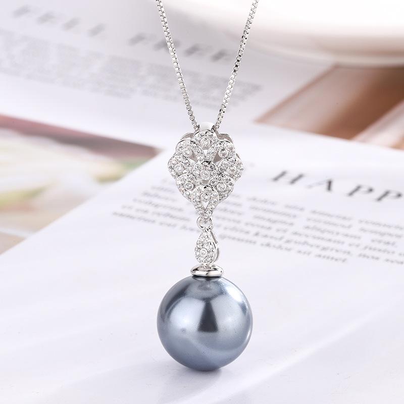 Jewelry Copper Bottom Gold-Plated Pearl Temperament Set Female 14Mm