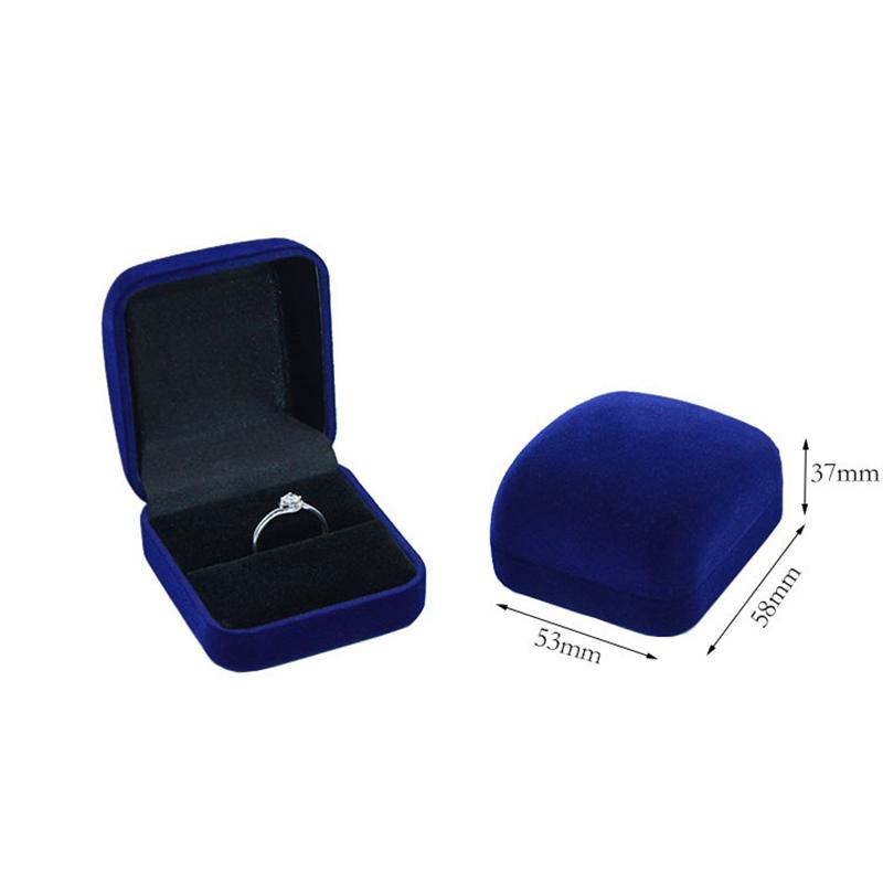 Bulk Engagement Ring Packaging Box Velvet Valentine 'S Day Gift Wedding Ring Showcase Organizer Jewelry Stud Earrings Storage Box