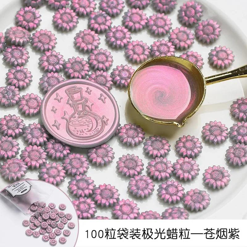 New 500g Aurora Sealing Wax Particles Sunflower Colorful Wax Material DIY Hand Account Invitation Greeting Card Making