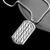 European and American New Military Brand Stripe Pendant Titanium Steel Necklace Men's Chain Jewelry