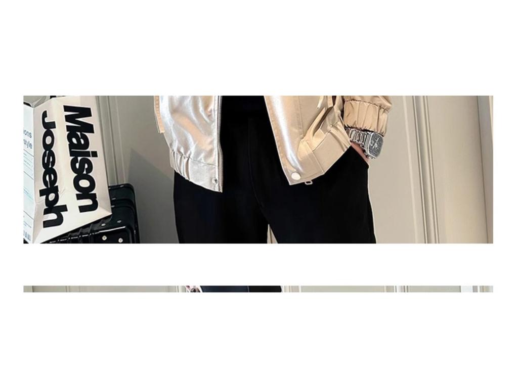 Męska Kurtka Streetwear Wysokiej Jakości na Wiosnę/Jesień – Modna, Luźny Krój, Stylowa Odzież Wierzchnia
