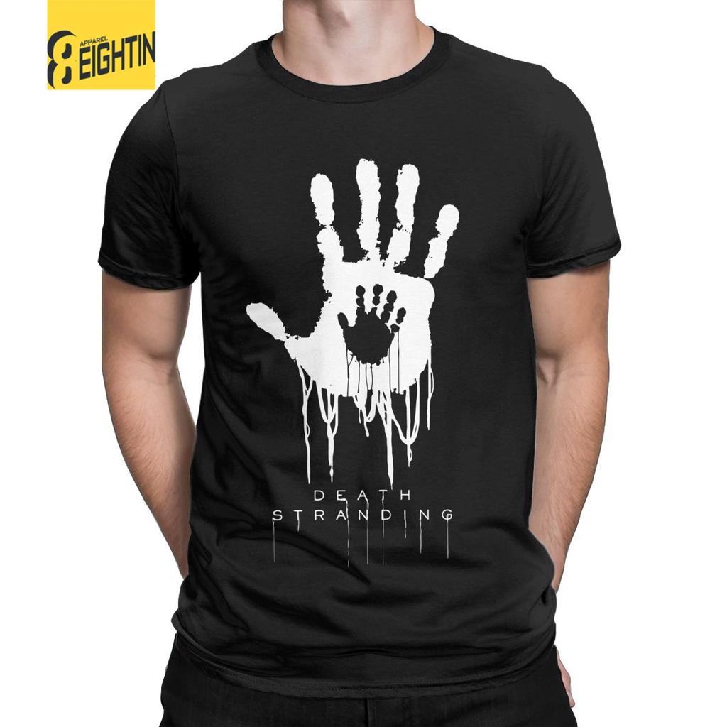 Vintage Death Stranding Hand T-shirt Men O Neck Bavlněné tričko Kojima Hideo s krátkým rukávem, dárek, oblečení