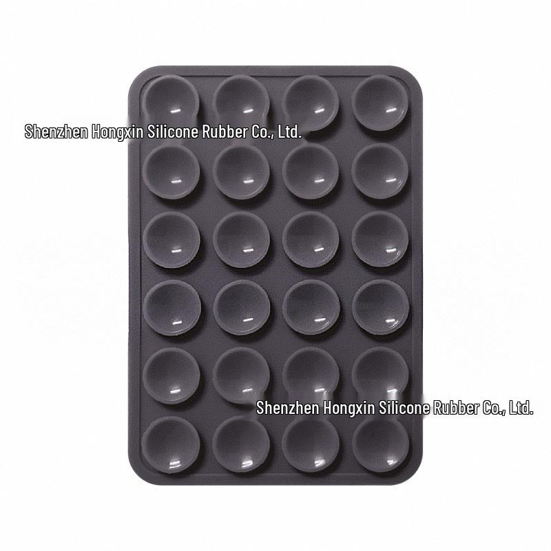 Silicone Suction Cup Holder for Mobile Phones - Square, Single-Sided, Set of 24
