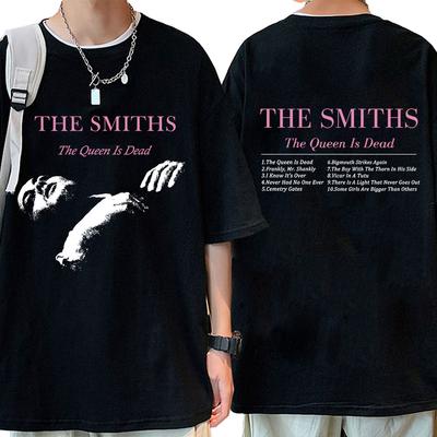 The Smiths The Queen Is Dead T-Shirts Herren Punk Rock Band 1980er Indie, Morrissey Kurzarm T-Shirt Oversized Baumwoll T-Shirt