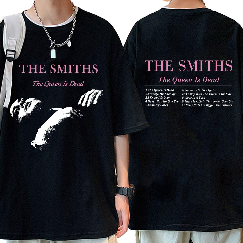 The Smiths The Queen Is Dead T Shirts Men Punk Rock Band 1980's Indie, Morrissey Short Sleeve T-shirt Oversized Cotton T Shirt