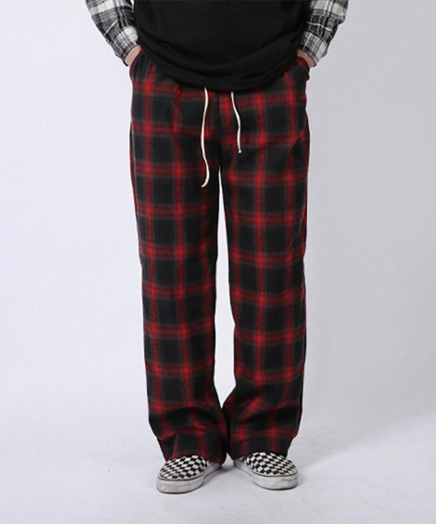 NUHABIT N/H Check Pattern Pants 2 Colors (Tbp0-0Nh)