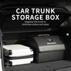 PDYW4 For Skoda Leather Car Trunk Storage Box Multifunctional Tool Organizer Bag Kodiaq Fabia Kamiq Karoq Octavia 2 3 Rapid Scala