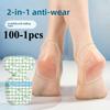 100-1pcs Thin Invisible Self-Adhesive Heel Grips, Waterproof Anti Blister Anti Slip Heel Liners, Portable Foot Care Stickers
