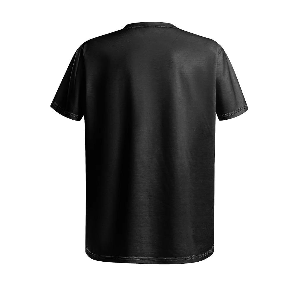 Breathable  Men's Sports T-Shirt - Husky Dog Cartoon & Pew Pew Meme, Crew Neck Short Sleeve Regular Fit