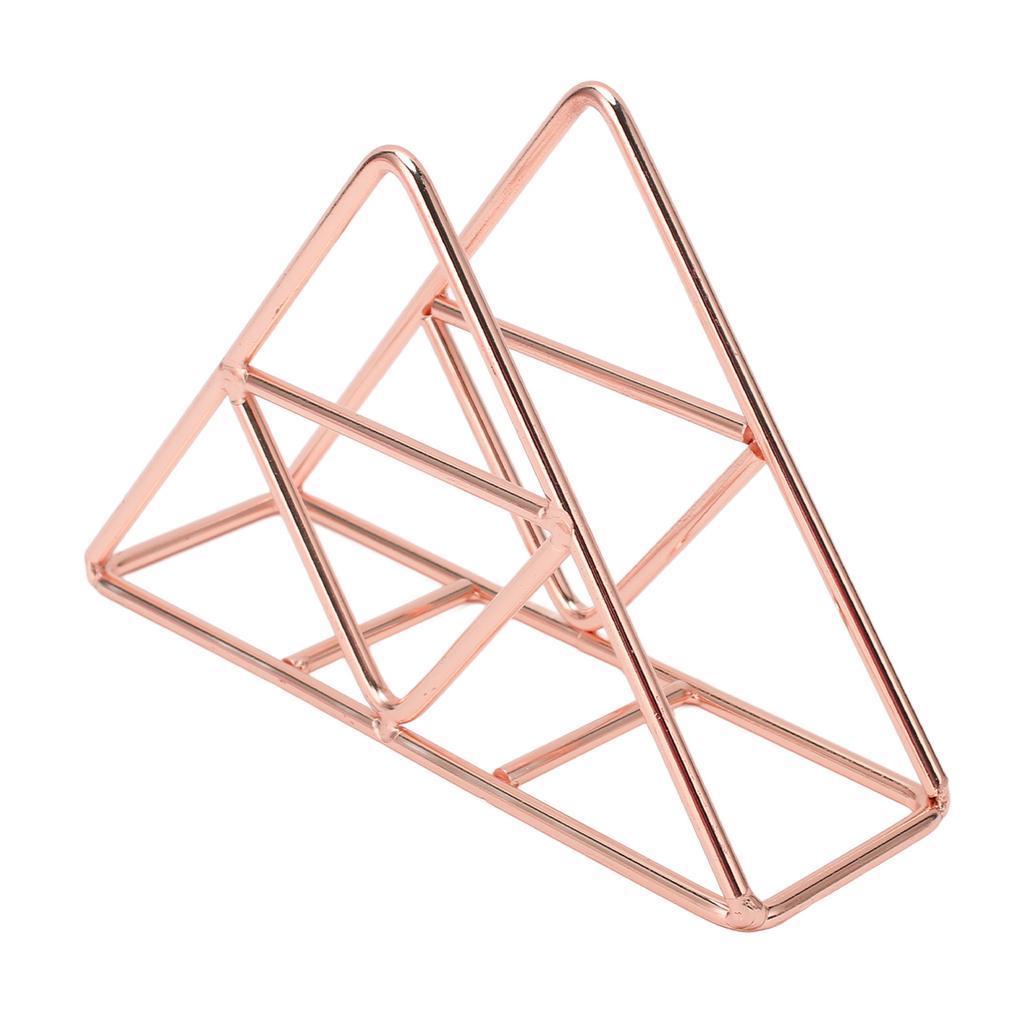 Napkin Holder Fashion Thickened Widened Triangular Freestanding Metal Wrought Iron Vertical Tissue Holder