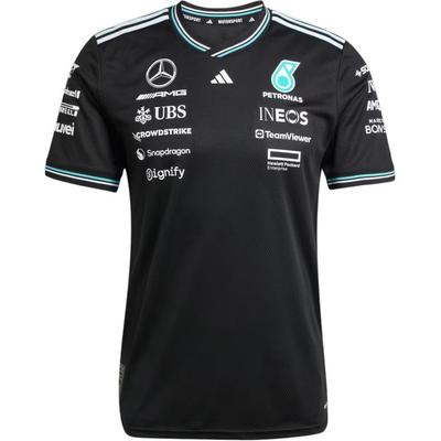 X Mercedes-Amg Petronas F1 Team di Collaborazione Maglietta da Corsa Casual Semplice Comoda a Maniche Corte Uomo Magliette Nero Bianco JY2607