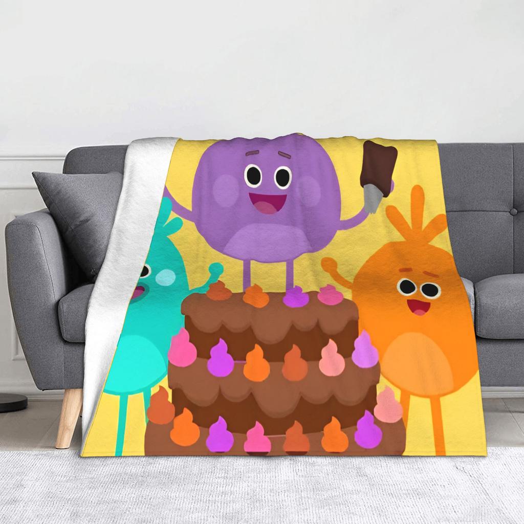 Bumble Nums Cartoon Blankets Flannel Autumn/Winter  Multi-function Soft Throw Blanket for Sofa Travel Quilt