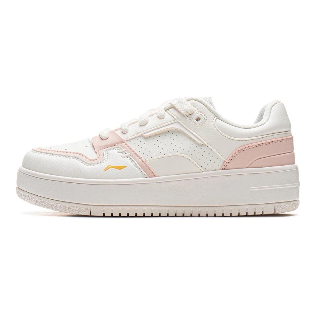 Li Ning Cheese Slip Resistant, Abrasion Resistant, Breathable, Height Increasing Low Top Skateboard Shoes Women's AGCU366-1