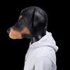 Latex Dog Head Masque Realistic Animal Full Head Masque for Halloween Costume Cosplay Fancy Party Prop