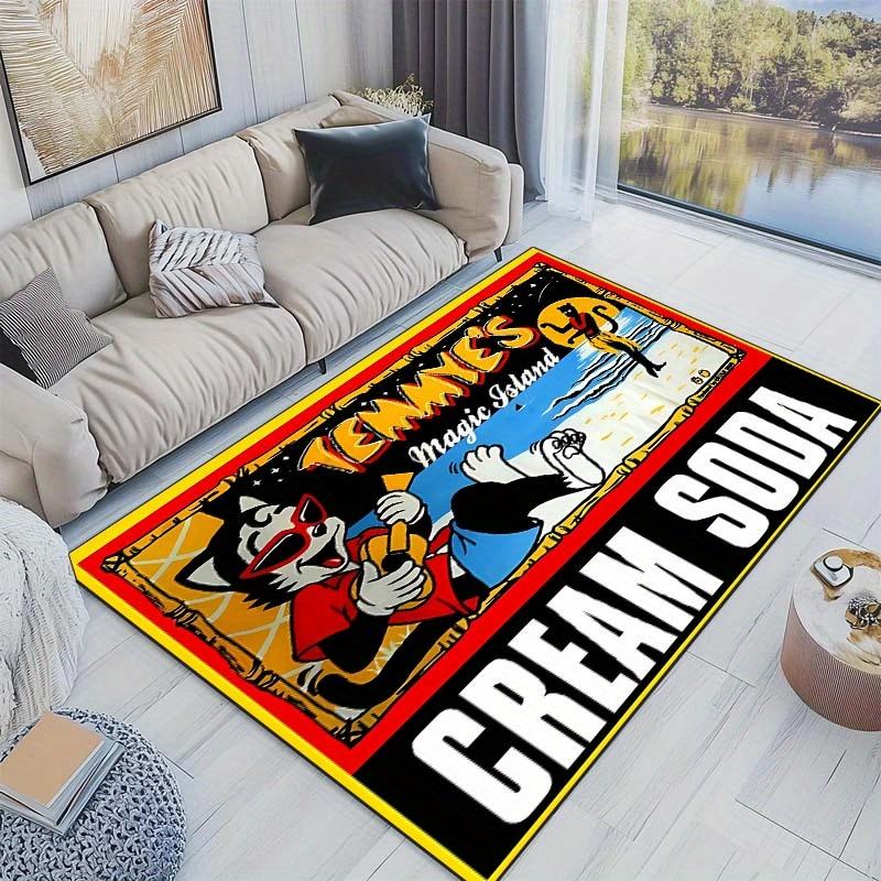 Summer Magic Island Cream Soda Pattern Office Chair Mat,Suitable for Office Picnic Game Room Entrance Living Room Bedroom Porch Desk Hallway