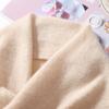 100%Wool Cross Small Wraps for Women Autumn Winter Soft Warm Mini Triangle Scarf Shawls Elegant Neckerchief False Collar