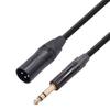 6.35mm Audio Cable TRS Stereo Male to XLR Male Balanced Interconnect Cord Patch Cable Zinc Alloy Shell for Mixer