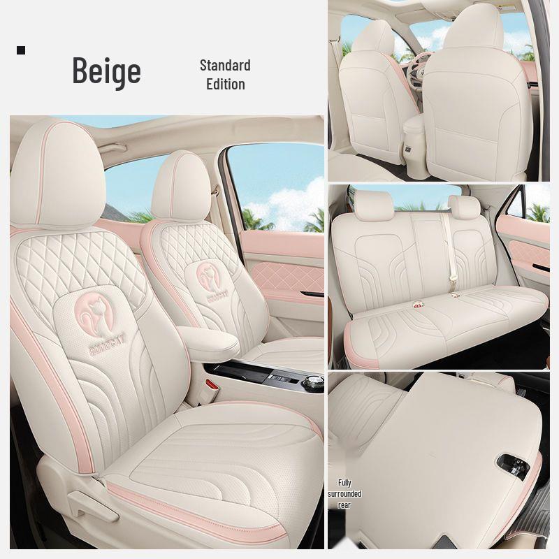 Applicable Purple ORA Good Cat Leather Seat Cover - All-Season, Breathable, Wear-Resistant, Full Wrap Design
