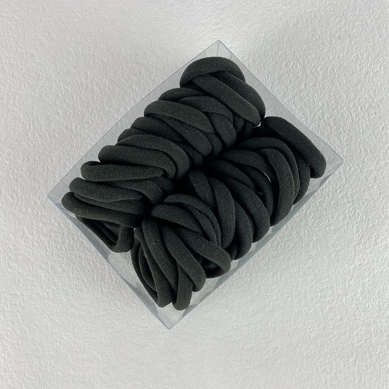 

50 шт./лот 4 см Однотонная резинка для волос для женщин Эластичная большая резинка для волос Держатель для хвостика для девочек Резинка Черные Скранчи