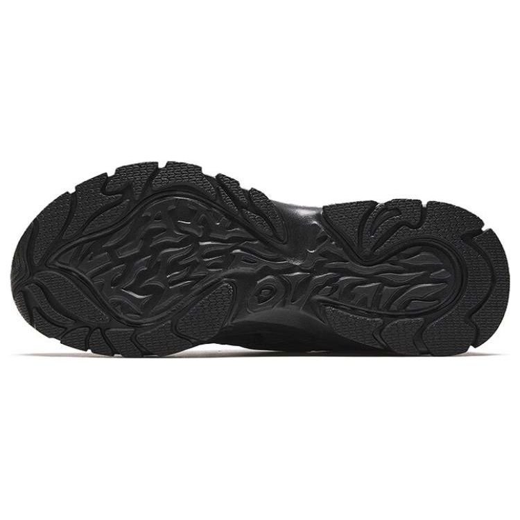 Anta Round Toe Lace-Up Shock Absorbing Wear-Resistant Low-Top Dad Shoes Women sneaker Black Gray Silver 922348806-2