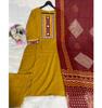 Ensemble Femme Designer Coton Kurta Pantalon Dupatta Indien Bollywood Haut Tunique Kurti Salwar Suit