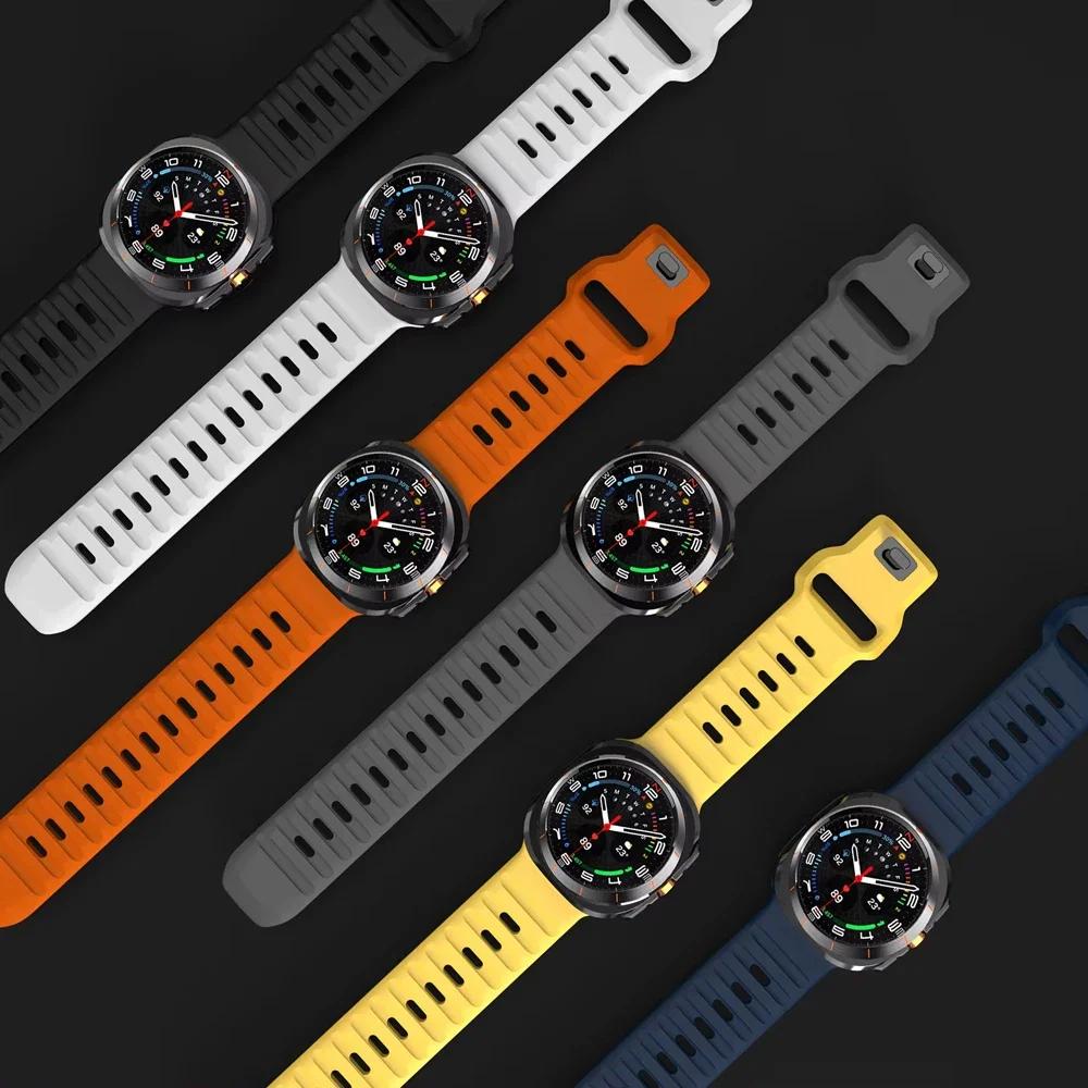 Silicone Band For Samsung Galaxy Watch Ultra 2025 47mm Bracelet Samsung Galaxy Ultra 47mm No Gaps Strap Correa Sport Accessories