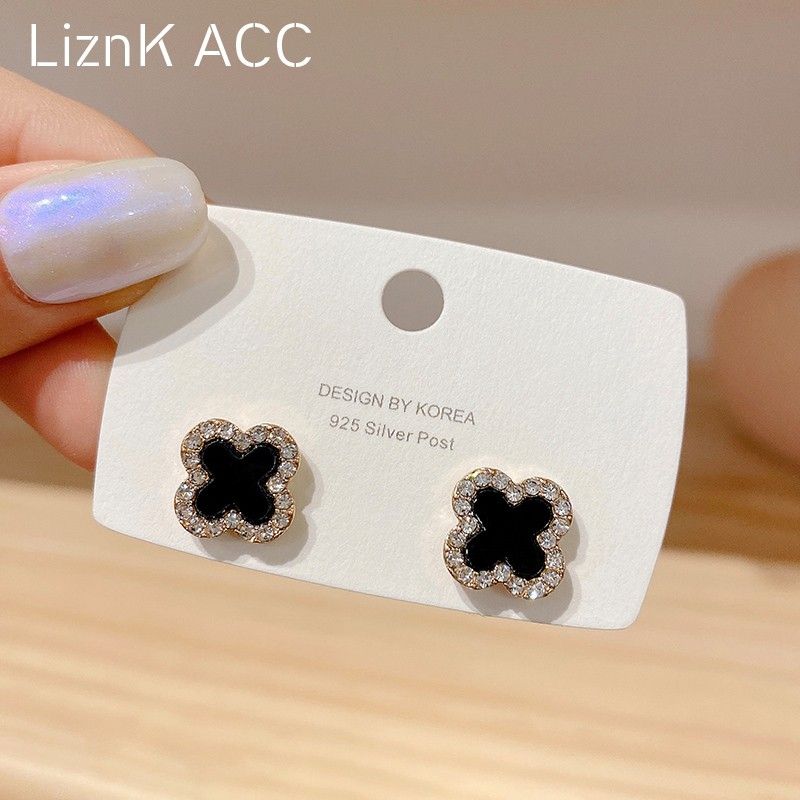 

Four Leaf Clover Ear Stud Women s Small Simple Cold Style Accessible Luxury Special-Interest Design Fancy Earrings Gold